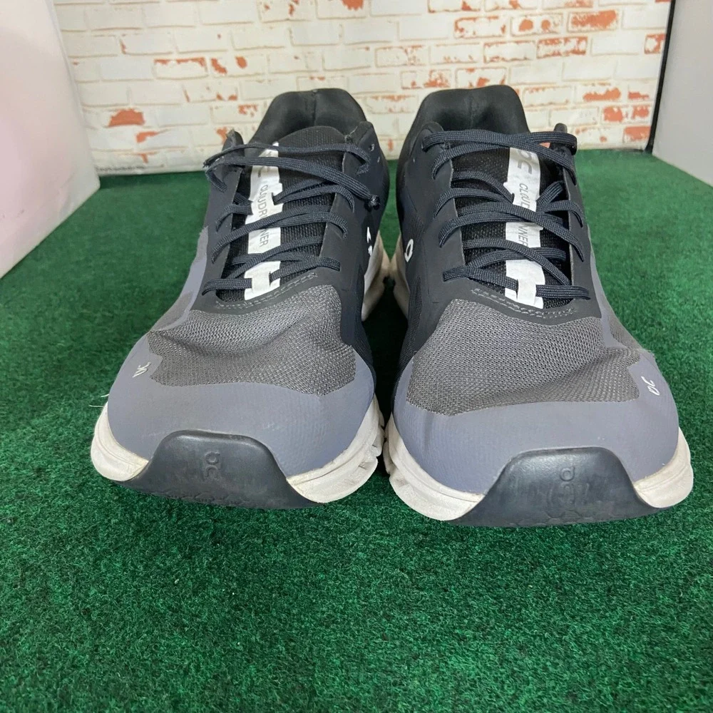 On Cloudrunner Running Shoes Men Size 13 Black Gray Sneakers
